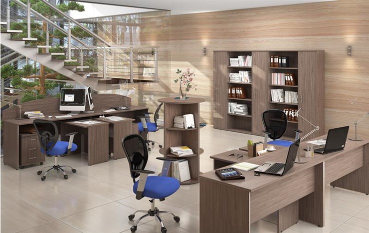 Офисный комплект мебели IMAGO три стола, 2 шкафа, стеллаж, тумба в Костроме - изображение 6